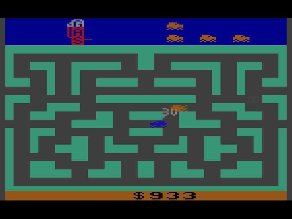 Gameplay of Bank Heist for Atari 2600